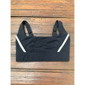 Monday Body Denali The Devin Bra Black Ivory Recycled Nylon Sports Bra Small